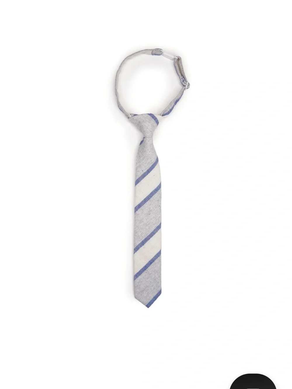 Boon Adjustable Neck Tie Set of 2 Navy Dot & Light Gray Striped 9-13 years (XL)